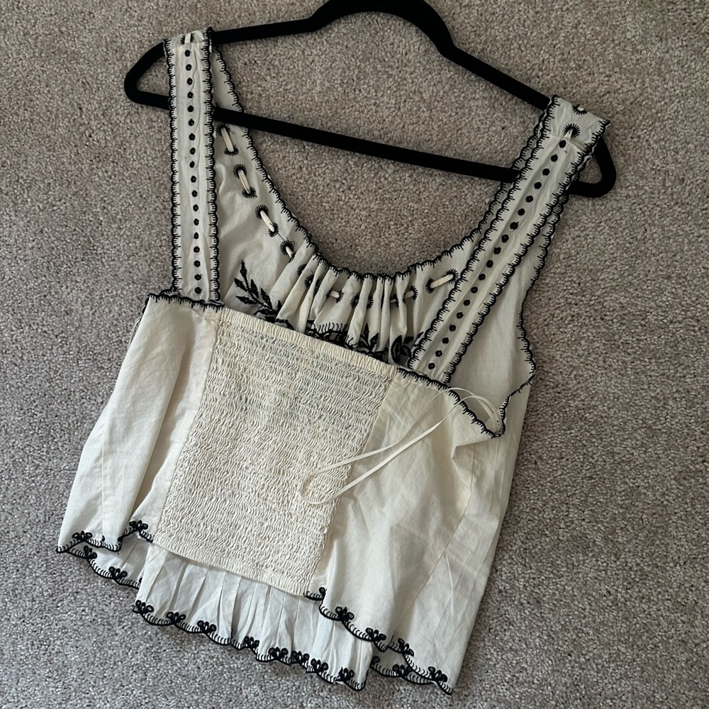 Free People Be My Baby Corset Top White Floral - Picture 5 of 5